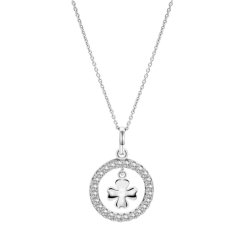 Colier din argint  cu pietre Cubic Zirconia Incolor