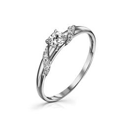 Inel din argint  cu pietre Cubic Zirconia Incolor