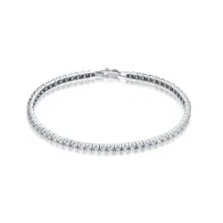 Brățară Tennis din aur alb cu Diamant