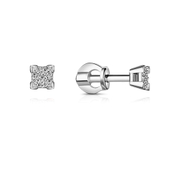 Cercei Pusete din argint  cu pietre Cubic Zirconia Incolor