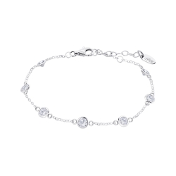 Brățară din argint  cu pietre Cubic Zirconia Incolor