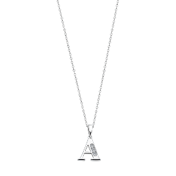 Colier din argint  cu pietre Cubic Zirconia Incolor