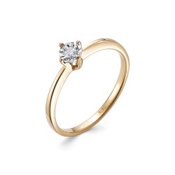 Inel din aur roșu cu pietre Diamant