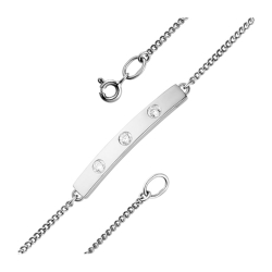 Brățară din argint  cu pietre Cubic Zirconia Incolor