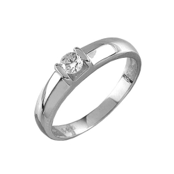 Inel din aur alb cu pietre Diamant