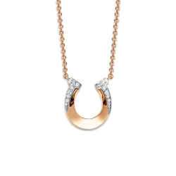 Colier din aur roșu cu pietre Diamant