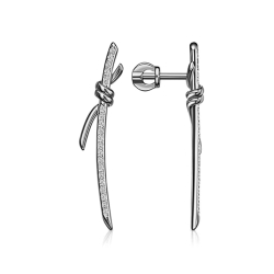 Cercei Pusete din argint  cu pietre Cubic Zirconia Incolor