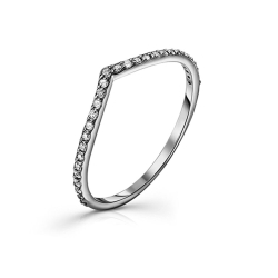 Inel din argint  cu pietre Cubic Zirconia Incolor