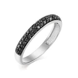 Inel din aur alb cu Diamant negru
