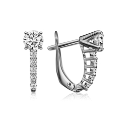 Cercei din argint  cu pietre Cubic Zirconia Incolor