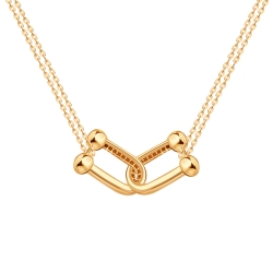 Колье из красного золота без камней