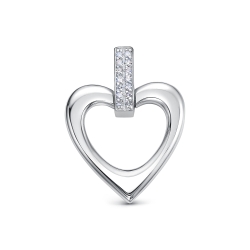 Подвеска из белого золота с камнями Бриллиант