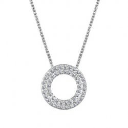 Colier din aur alb cu pietre Diamant