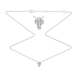 Colier din aur alb cu pietre Diamant