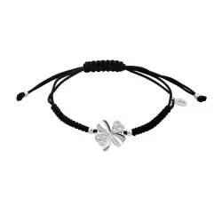 Brățară din argint cu Cubic Zirconia Incolor, Textil