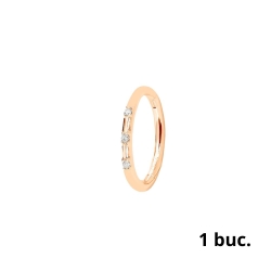 Серьга Одиночная из розового золота с камнями Бриллиант