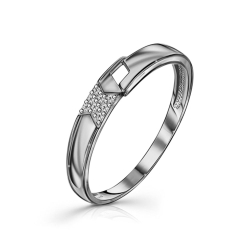 Inel din argint  cu pietre Cubic Zirconia Incolor