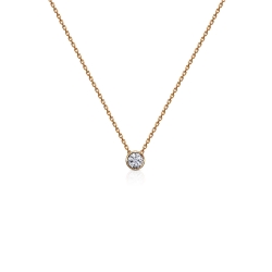 Colier din aur roșu cu Cubic Zirconia Incolor