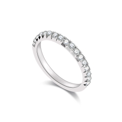 Обручальное кольцо из красного золота с камнями Бриллиант