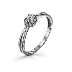 Inel din argint  cu pietre Cubic Zirconia Incolor