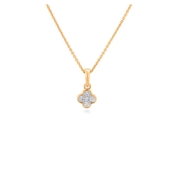 Подвеска из красного золота с камнями Бриллиант