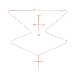 Колье из красного золота с камнями Бриллиант