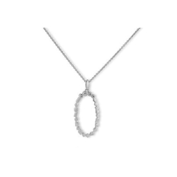 Колье из белого золота с камнями Бриллиант