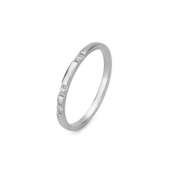 Inel din aur alb cu pietre Diamant