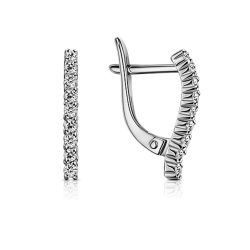 Cercei p-u copii din argint  cu pietre Cubic Zirconia Incolor
