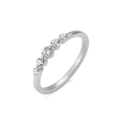 Inel din aur alb cu pietre Diamant