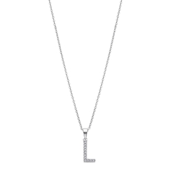 Colier din argint  cu pietre Cubic Zirconia Incolor