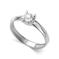 Inel din aur alb cu pietre Diamant