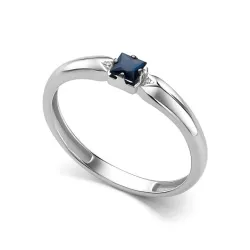 Inel din aur alb cu Diamant, Safir