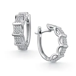 Cercei din argint cu Cubic Zirconia Incolor