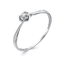 Inel din aur alb cu pietre Diamant