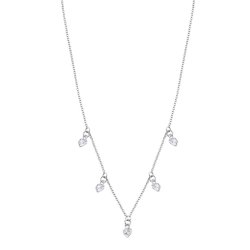 Colier din argint  cu pietre Cubic Zirconia Incolor