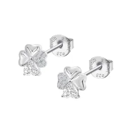 Cercei Pusete din argint cu Cubic Zirconia Incolor