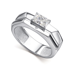 Inel din argint  cu pietre Diamant, Cristal de munte