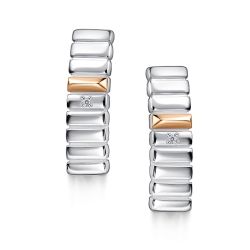 Серьги из серебра с камнями Бриллиант