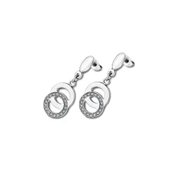 Cercei Pusete din oțel cu Cubic Zirconia Incolor