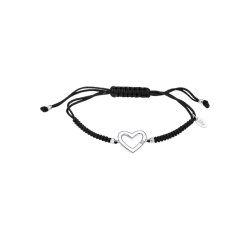 Brățară Love din argint  cu pietre Cubic Zirconia Incolor, Textil