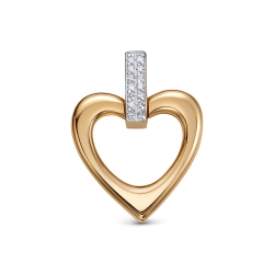 Подвеска из красного золота с камнями Бриллиант