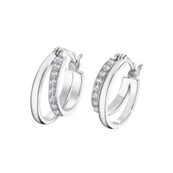 Cercei din argint  cu pietre Cubic Zirconia Incolor