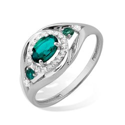 Inel din aur alb cu pietre Cubic Zirconia Incolor, Topaz London