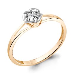 Inel din aur roșu cu pietre Diamant