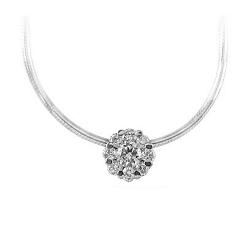 Colier din aur alb cu pietre Diamant