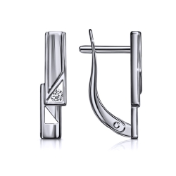 Cercei din argint  cu pietre Cubic Zirconia Incolor
