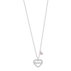 Colier din argint  cu pietre Cubic Zirconia Incolor, Cubic Zirconia Roz