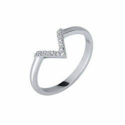 Inel din aur alb cu pietre Diamant