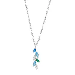 Colier din argint cu Cubic Zirconia Multicoloră